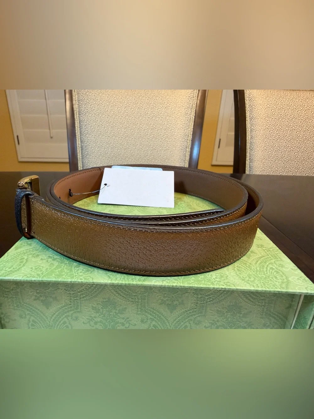 New Gucci Bamboo Logo Belt Brown Size 44 / 110 cm Fits a Waist 40 - 44